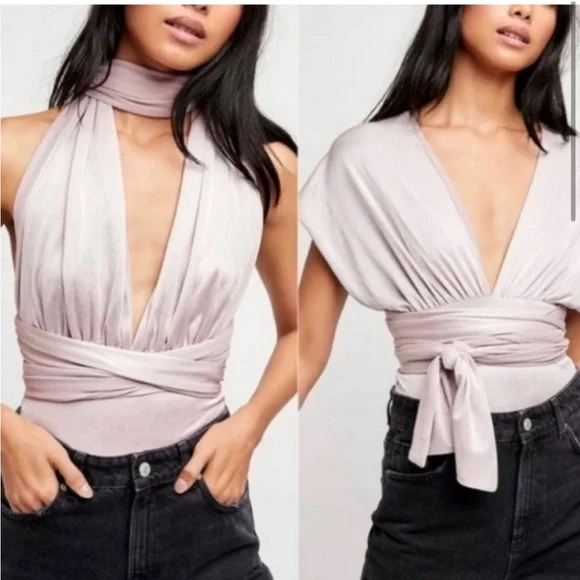 Free People Mauve “100 Ways” Bodysuit - Picture 4 of 7